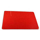 SYGA Silicone Baking Mat - Nonstick Reusable Heat Resistant Roasting Cooking Mat, Fat Reducing Silicone Mats (Red)