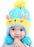 SYGA Baby Boys Girls Winter Earflap Beanie Hat Knitted Pompom Cap