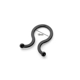SYGA 20 Pieces PP Twist Ties Reusable Cable Ties Cord Organizer for Cord Management(18mm,Black)