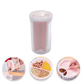 SYGA 1 Piece Sealed Compartment Multipurose Kitchen Container for Grains and Spices_Pink