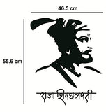 SYGA Black Chhatrapati Shivaji Maharaj Decals Design Wall Stickers