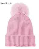 SYGA Baby Hats for Spring Winter, Woolen Pom Pom Plain Printed Caps for Kids Babies for 1-3 Years