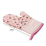 SYGA Set of 2 Cotton Outer,Protection & Internal Polyester High Temperature Microwave Insulation Baking Gloves(Pink)