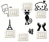 SYGA Set of 6 Decorative Beautiful Modern Art Kids Room Switch Board Stickers