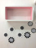 SYGA DIY 24 Pcs / Lot Combo Of 3D Black And White Color Beautiful Flowers Decorative Wall Stickers ,Multicolor
