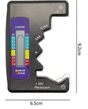 SYGA Digital Battery Tester Battery Capacity Test Tool Battery Capacity Tester for Small Mini Battery Button Batteries AA, AAA, N, C, D, 9V, 1.5V Button Cell Voltage Tester- Black