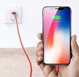 SYGA One to Three Data Cable Weaving 2.8A Fast Charge Three-in-One Mobile Phone Data Cable Three-Head Synchronous Charging Cable (Black)