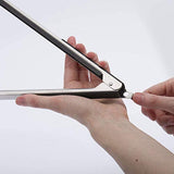 SYGA Kitchen Barbecue Serving Tongs, Stainless Steel Food Tongs, Non-Slip Heat Resistant Handle Cooking Tongs for Cooking Grilling, Salad, Turning and BBQ- Set of 3-23cm,30cm and 35cm, Silver & Black