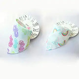 SYGA Pack of 2 Bibs Bandana for Bibs and Teething for Girls and Boys(Butterfly and Rainbow)