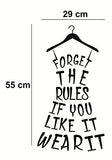 SYGA Creative Dress Shape Wall Quote Hanger Wall Stickers