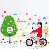 SYGA PVC Vinyl Wall Stickers for Living Room Self Adhesive Stickers (Kindergarten Classroom) - Multi Color