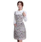SYGA Brown Flower Design Waterproof Stylish Polyester Fiber Women Apron