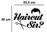SYGA Men's HaircutSir Quote Wall Art Salon Wall Stickers