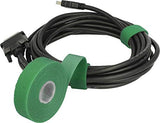 SYGA Nylon Double Sided Wellkro Tape, Hook and Lock Tape, Sew-on Power Wire Management Fastening Tape Cable Tie for Interlocking, Apparel, Home Textile, Industrial Use and More- 1mx 15mm (Green) 10Pcs