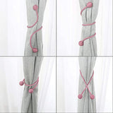 SYGA 2Pcs Curtain Tiebacks 46cm Curtain Clip Rope Holdbacks Classy Decorative Pearl Holder Buckles for Home Hotel Window Draperies Rope Ties Office Living Bedroom Decoration- Pack of 2, White