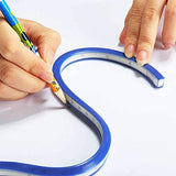 SYGA Round Flexible Curve Measuring Curvilinear Scale Vinyl Drawing Rulers Curves (60 cm / 24 Inch)