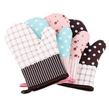 SYGA Set of 2 Cotton Outer,Protection & Internal Polyester High Temperature Microwave Insulation Baking Gloves(Beide)
