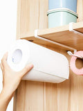 SYGA Cabinet Multi-Function Roll Holder Paper Towel Rack Kitchen Rack Plastic Wrap Storage Rack