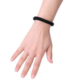 SYGA Seamless Hair Band Small Hair Ties Ponytail Holder No Crease Damage 5cm -50pcs Black Colour Set