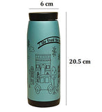 SYGA 1 Piece Stainless Steel 500ml Creative Cartoon Thermos Mug Belly Cup Water Bottle (Blue)