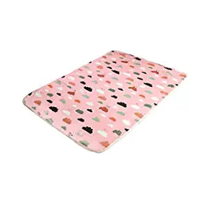 Syga Waterproof Dry Sheet, Washable Reusable Bed Protector (Pink Cloud, 80x110 cm)