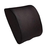 SYGA Memory Foam Breathable Healthcare Lumbar Cushion Back Waist Support Travel Pillow Car Seat Home Office Pillows Relieve Pain(Black)