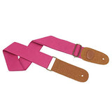 SYGA Cool Design Cotton Leather Guitar Strap(Pink)