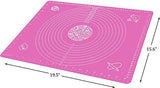 Syga Silicone Reusable, Non-Stick Pastry Rolling Baking Mat with Measurements, 50x40cm(Multicolour)