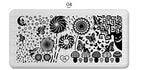 SYGA Plastic and Stainless Steel Art Image Stamping Nail Style Plates Sticker (Silver)