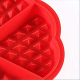 Syga Heart-Shaped Silicone Waffle Mold Cake Cookie Muffin Chocolate Bakeware Baking Tool, Orange