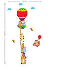 SYGA Height Measurement with Animals Fun Decals Design Wall Stickers