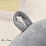 Syga Memory Foam, Velvet Travel Head, Neck Adjustable Providing 360-Degree Chin Support Head Rest Pillow (Grey)