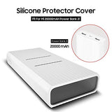 SYGA 1pc Power Bank Cover Only Anti-Slip Silicone Protection Cover for Mi 2C 20000mAh Powerbank_White