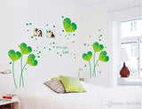 SYGA PVC Vinyl Heart Sticker at First Sight Love Wall Sticker (Green)