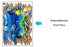 Syga Vinyl 3D Underwater World Wall Sticker, 70 x 100 cm