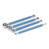 4X Fondant Cake Flower Decorating Clay Sugarcraft Ball Modelling Cutter DIY Tool, Blue
