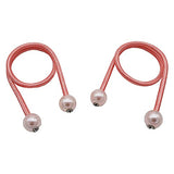 SYGA 2Pcs Curtain Tiebacks 46cm Curtain Clip Rope Holdbacks Classy Decorative Pearl Holder Buckles for Home Hotel Window Draperies Rope Ties Office Living Bedroom Decoration- Pack of 2, Pink