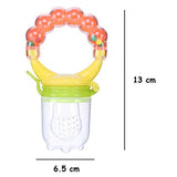 SYGA Medium Ring Style Fresh Food Nibbler Fruit Feeder Nipple Pacifiers Bottles_Red