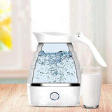 SYGA 600 ml Electric Tea Kettle Collapsible Electric Travel Kettle Dual Voltage Food Grade Silicone