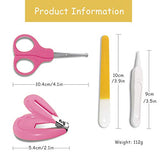 SYGA Baby Infant and Toddler Grooming Kit with Scissors (Pink Puppy)