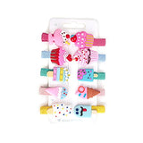 SYGA 10Pcs Baby Hair Clip For Girl Alligator Teeth Hair Accessory For All Type of Infant Toddler Baby Hairs Bow Ice Cream Candy Corn Patterns- Set of 10, Ice Cream