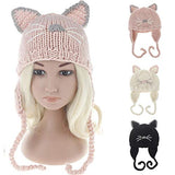SYGA Winter hat for Babies, cat Design_Pink