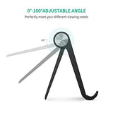 SYGA Portable Foldable Cell Phone Stand, Multi Angle Adjustable Mobile Stand for All Smartphones, Android, Samsung, Xiaomi, OnePlus, Tablet, Mobile Stand for Table, Office, Gift, Bed (Black)
