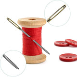 SYGA Large-Eye Needles Stainless Steel Yarn Knitting Weaving Stringing Sewing Needles Darning Needle Crafting Crochet Projects - 15 Pieces, Gold and Silver