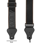 SYGA Guitar Strap with 3 Pick Holders 100% Soft Cotton Strap For Bass Electric & Acoustic Guitars(Black)