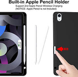 SYGA Cases for iPad Air 4 10.9 Inch A2316 A2324 A2325 A2074 Flip Cover with Pencil Holder, Grey