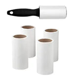 SYGA Lint Roller + 4 Sticky Replacement Paper Roll Heads Easily and Quickly Removes Hair Dust Fluff Fibres from Clothes Furniture Curtains Car Seat Garments - Straight