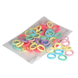 SYGA 50Pcs Baby Elastics Hair Ties, Candy Color Seamless Girls Hairbands, Ponytail Holder Hair Accessories, Multi-Colored Hair Bobbles for Girls - Spring, Set of 50