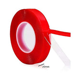 SYGA 20mm Red 3M Heat Resistant Acrylic Dual Adhesive Tape Roll,Clear Sticker for Car/Cell Phone Repair