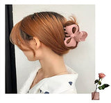 SYGA Hair Claw Clips for All Type Hair Strong Hold Perfect For Women Barrettes for Fancy Hair Fashion Accessories For Girls Hair Clamps Clip 8cm Hair Jaw Claw for Heavy Hair- 2Pcs,Pink & Black